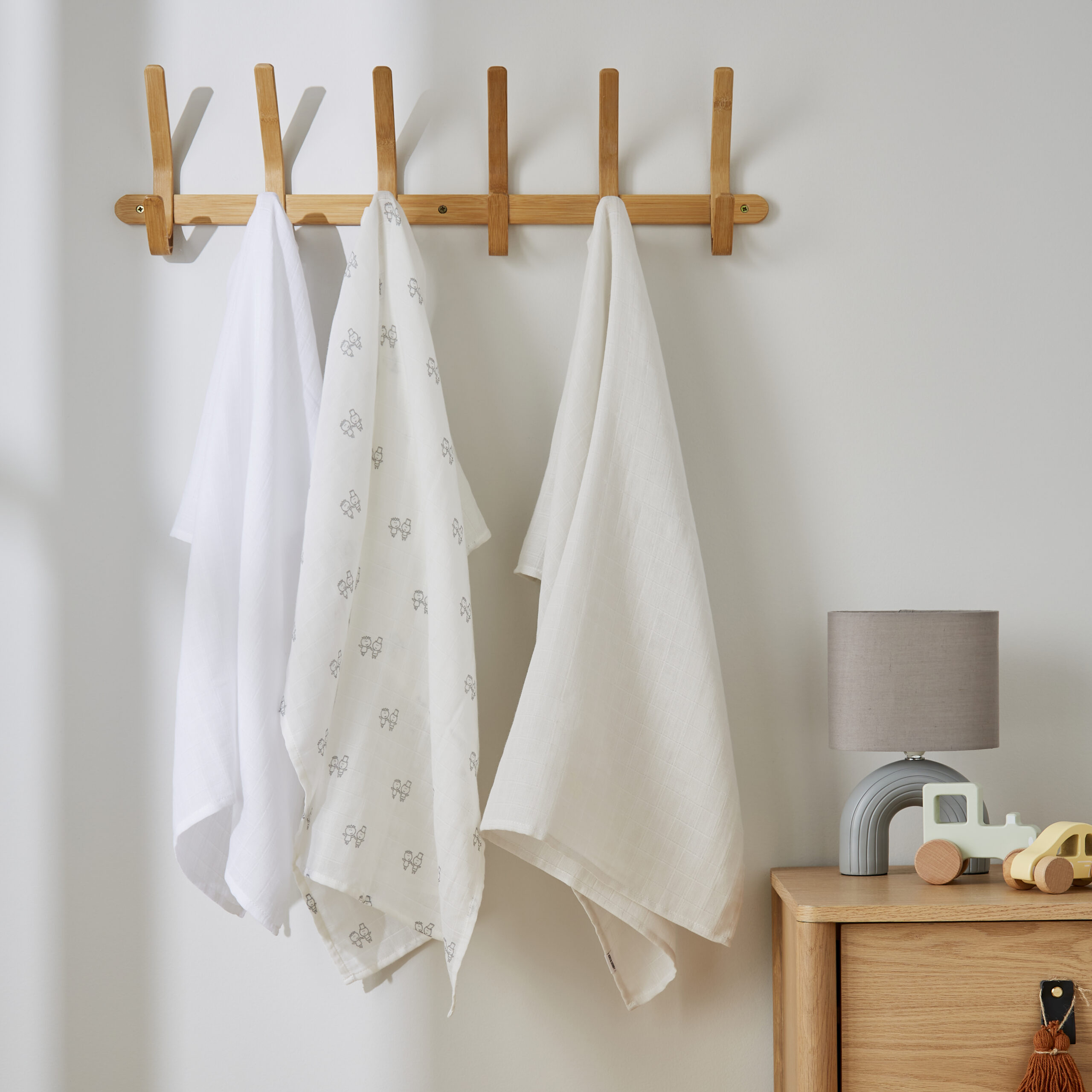 Bamboo Cotton Muslin Squares - 3 Pack